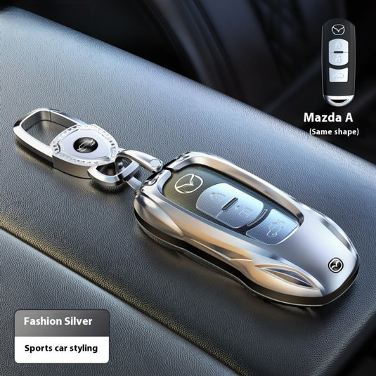 Mazda Stylish Metal Car Key Protective Case For CX-5, CX-3, CX-30, CX-8, MX-5, Mazda3,6