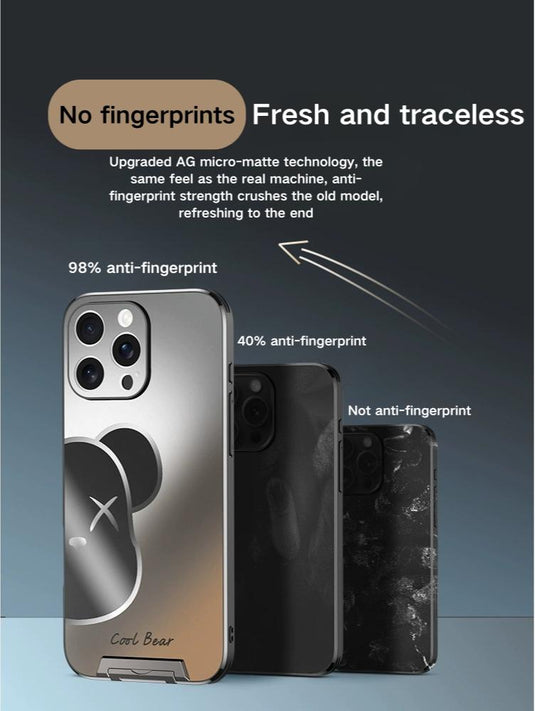 [Pull-Out Bracket] Apple iPhone 12/Pro/Max - Anti-Fingerprint Ultra-Thin Phone Case