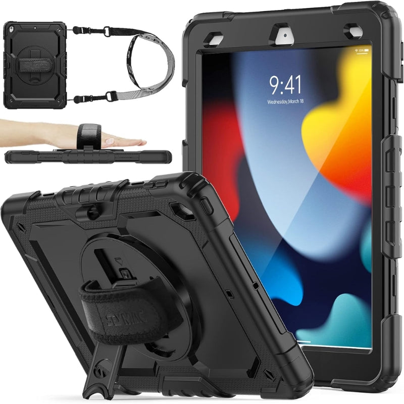 [Built-in 360° Rotating Hand Strap & Stand] Apple iPad 10.2 Inch 9th ...