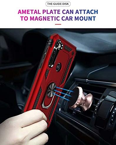 [Magnetic Ring Kickstand] Motorola Moto G Stylus - Shield Shockproof Rugged Heavy Duty Case With 2PC Tempered Glass Screen Protector