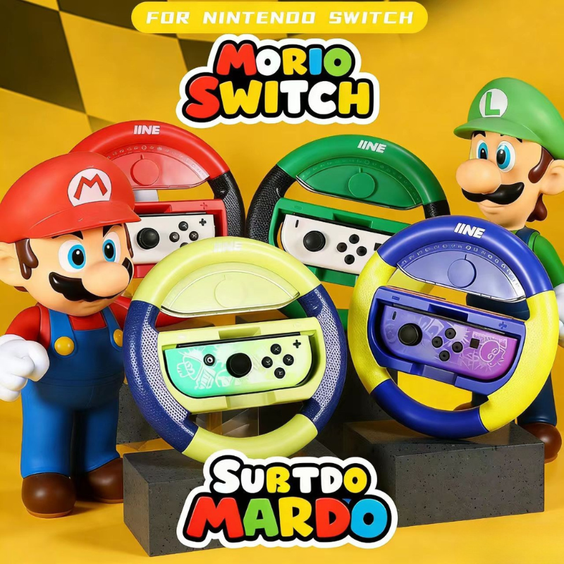 Load image into Gallery viewer, Nintendo Switch/Switch OLED - IINE Mario Steering Wheel Grips (1 Pair)
