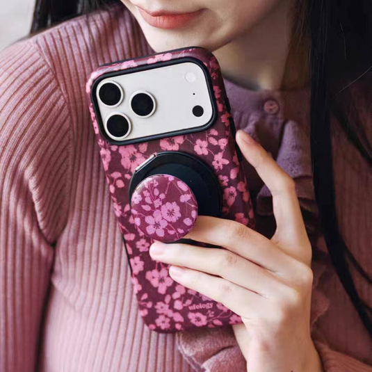 [Magsafe Compatible][With Stand] Apple iPhone 15/Plus/Pro/Pro Max 2-in-1 Floral Protective Phone Case