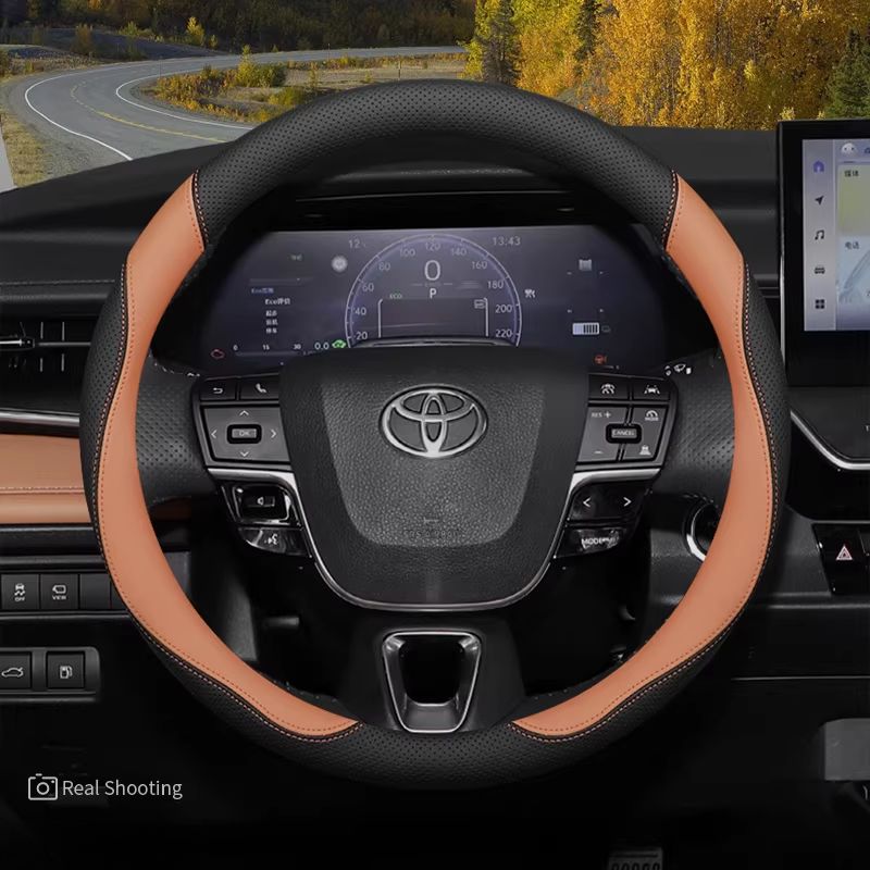 Load image into Gallery viewer, Toyota Premium Nappa Leather Breathable Ultra-Thin Non-Slip Steering Wheel Cover For Camry, Corolla, Levin, RAV4, Venza, Highlander, Avalon - i-Station Mobile Phone &amp; Electronic Device Repair and Accessories
