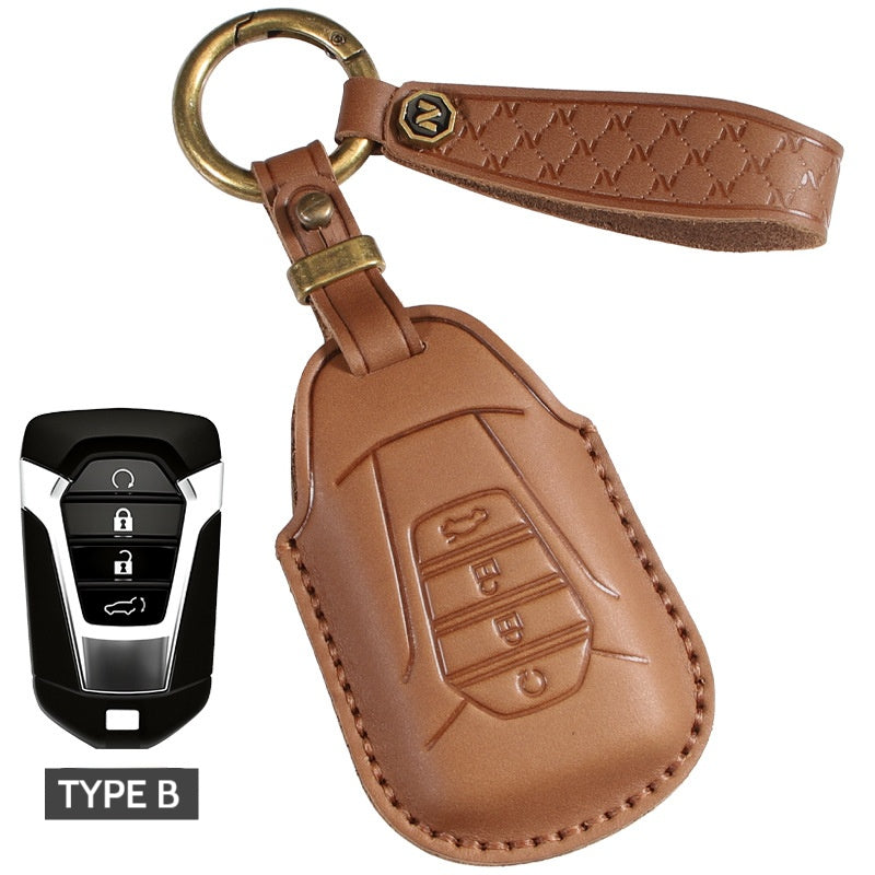 Load image into Gallery viewer, Isuzu Genuine Leather Full-cover Design Car Key Case Cover for D-Max, MU-X, Ruimai, RE-MAX

