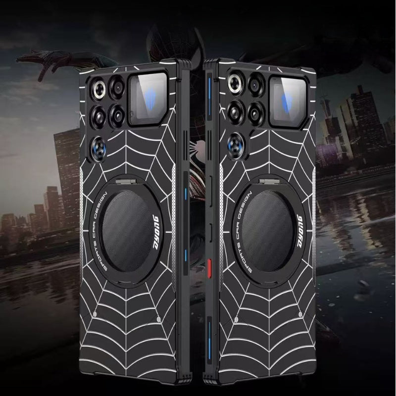 Load image into Gallery viewer, ZTE Nubia RedMagic 10/ 10S Pro / Pro Plus Frameless Mecha Metal Spiderman Rotating Magnetic Stand Case
