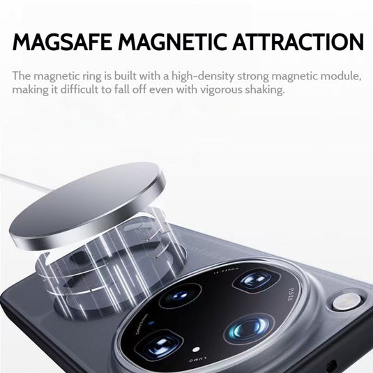 VIVO X300 Ultra Frosted Clear Magnetic Phone Case with 360° Rotating Stand - i-Station Mobile Phone & Electronic Device Repair and Accessories