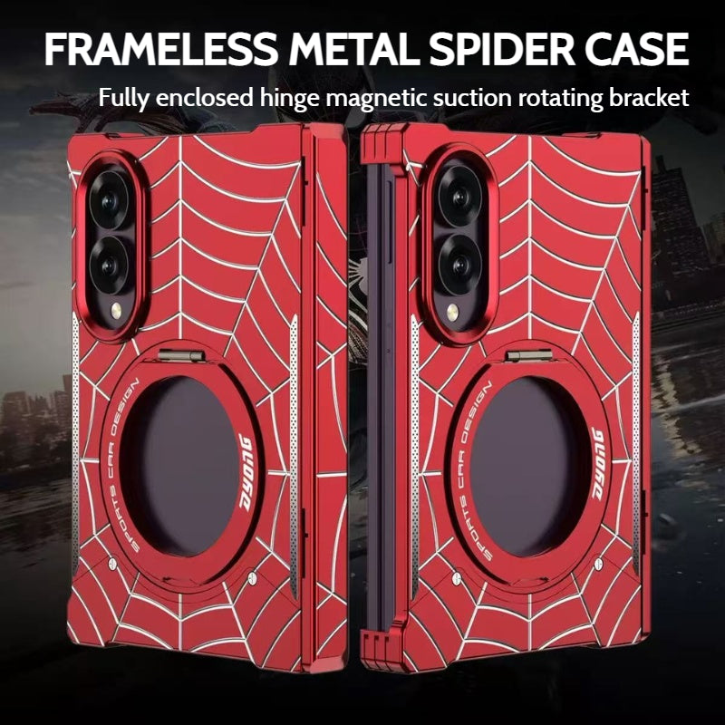 Load image into Gallery viewer, Samsung Galaxy Z Fold8 (SM-F971) Frameless Mecha Metal Spiderman Rotating Magnetic Stand Case
