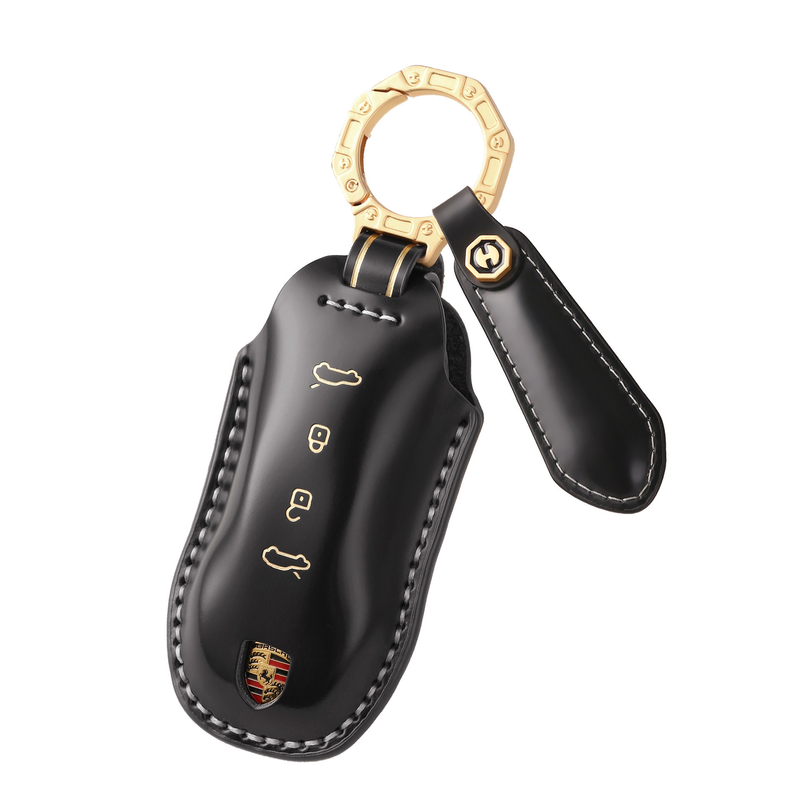 Load image into Gallery viewer, Porsche Genuine Leather Protection Car Key Fob Case Cover For Macan Turbo, Macan EV (2024/2025)
