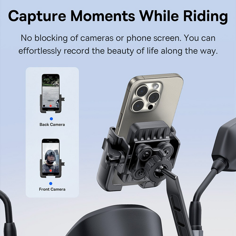 Load image into Gallery viewer, Baseus GoTrip Series Bike Phone Mount Rearview Mirror Version-Cluster Black
