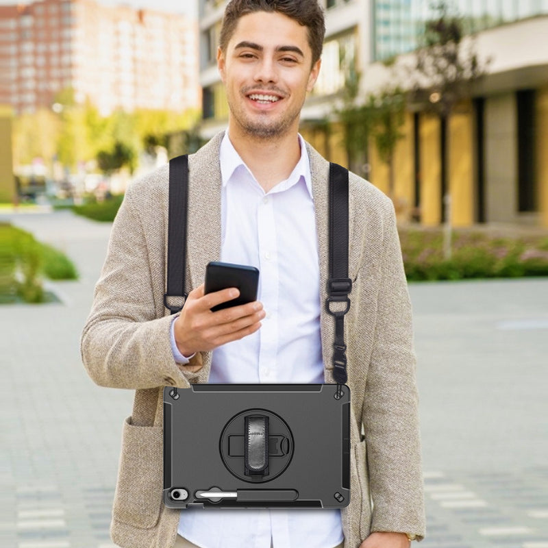 Load image into Gallery viewer, Samsung Galaxy Tab S10 FE Plus (2025) 13.1&quot; - 360° Rotatable Heavy Duty Protective Case With Strap

