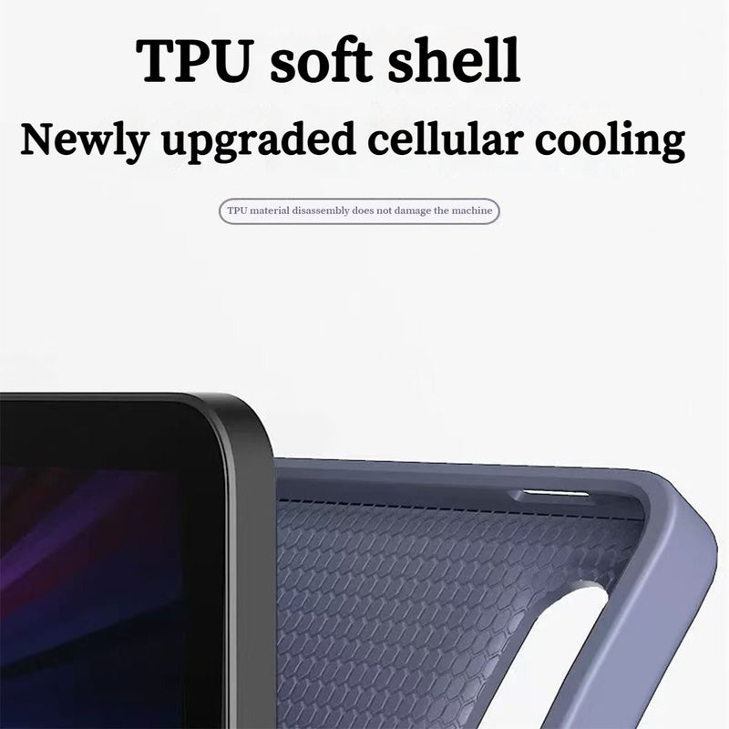 Load image into Gallery viewer, [With Pen Slot] Samsung Galaxy Tab S9 Plus &amp; S9 FE Plus (2023) 12.4&quot; - Solid Color Multi-angle TPU Flip Cover Case
