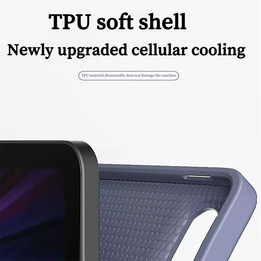 [With Pen Slot] Samsung Galaxy Tab S9 Plus & S9 FE Plus (2023) 12.4" - Solid Color Multi-angle TPU Flip Cover Case