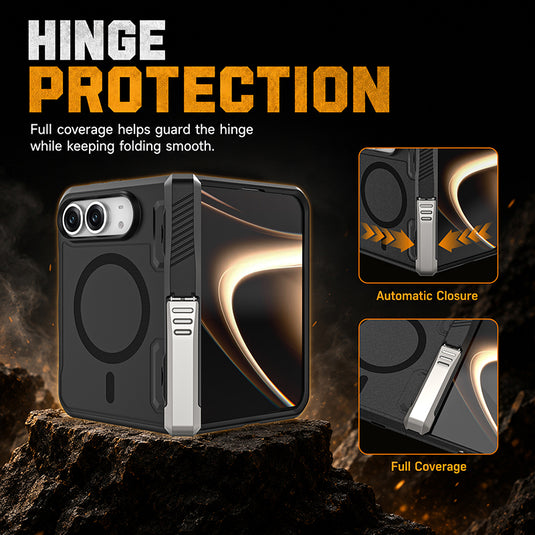 [Built-in Foldable Kickstand] Apple iPhone Duo -  Rugged Drop Proof Magnetic Phone Case