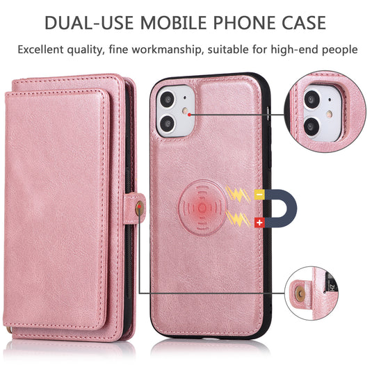 [With Card Slot] Apple iPhone 16/Pro/Pro Max/Plus Multi-Functional Leather 2-in-1 Wallet Series Case