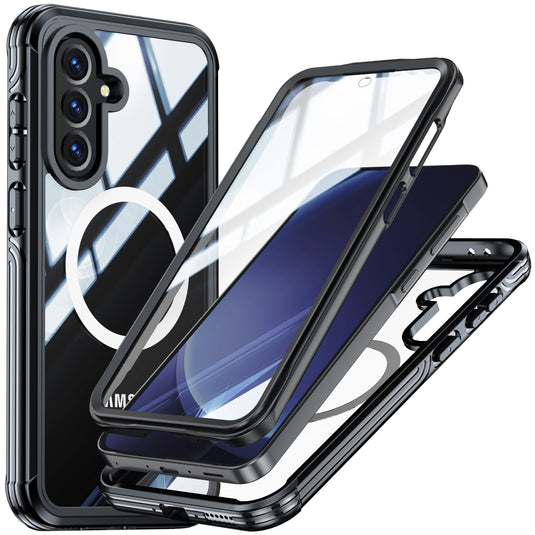 [Magsafe Compatible] Samsung Galaxy A36 & A37 & A56 - 9H Glass Three-proof Full Cover Heavy Duty Series Case - i-Station Mobile Phone & Electronic Device Repair and Accessories