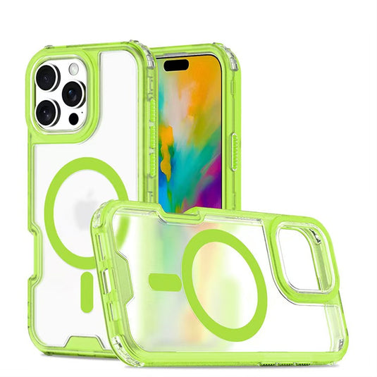 Apple iPhone 15/Plus/Pro/Pro Max Minimalist Colorful Transparent Heavy Duty Series Case