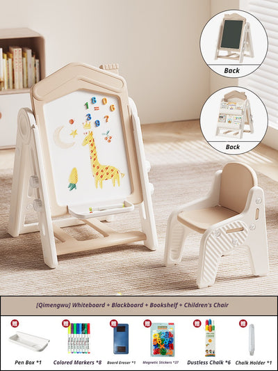 Kids Multifunction Magnetic Learning Easel with Chair – Drawing, Building Blocks & Educational Activity Board - i-Station Mobile Phone & Electronic Device Repair and Accessories
