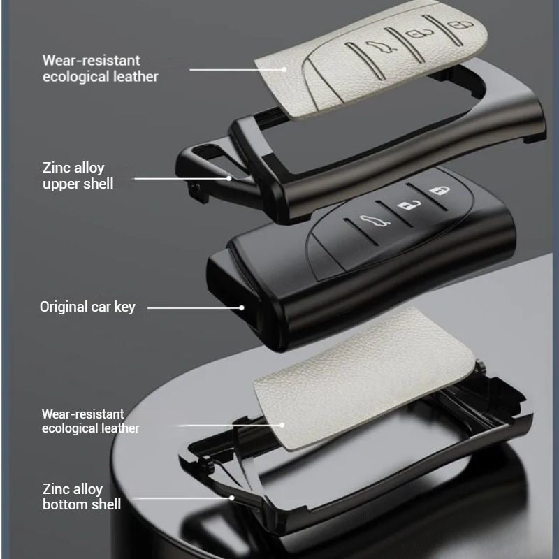Load image into Gallery viewer, Lexus Zinc Alloy + PU Leather Car Key Fob Case Cover For ES200, ES300, RX350, NX350H, LS500H

