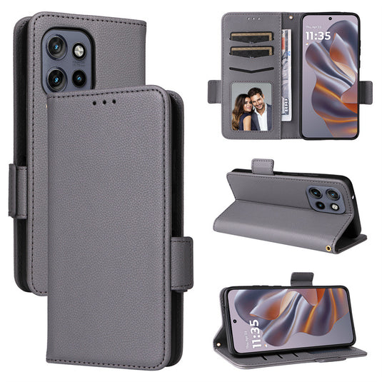 [Built-in Card Slot] Motorola Moto Edge 50 Neo Leather Flip Shockproof Essentials Series Case