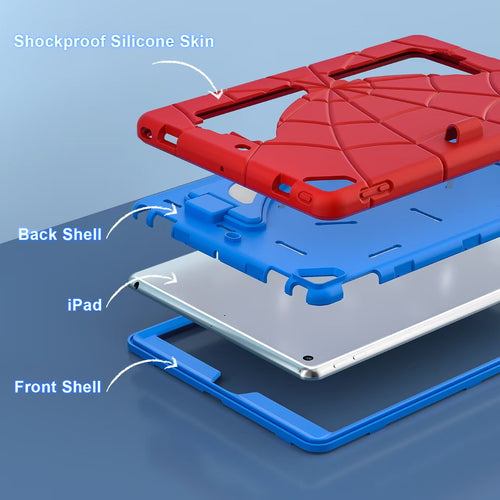 [Built-in Stand][With Pen Slot] Apple iPad Pro 11-inch M4 (2024) Spiderman Cartoon Kids Full-cover Silicone Shockproof Case - i-Station Mobile Phone & Electronic Device Repair and Accessories