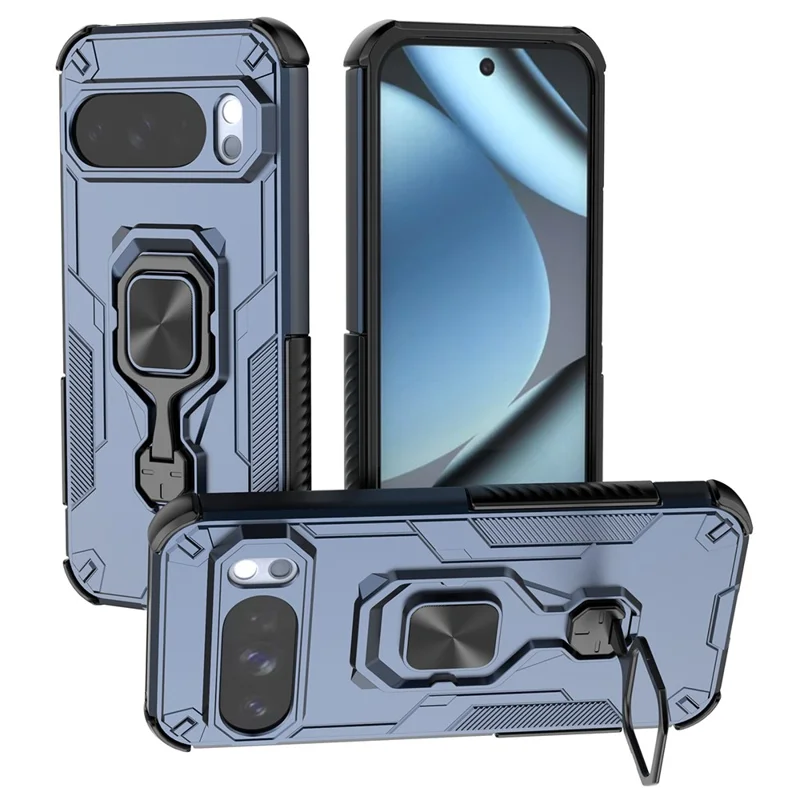 Load image into Gallery viewer, [Built-in Ring Bracket] Google Pixel 10/Pro Mecha-style Anti-slip Protective Hard Heavy Duty Series Case
