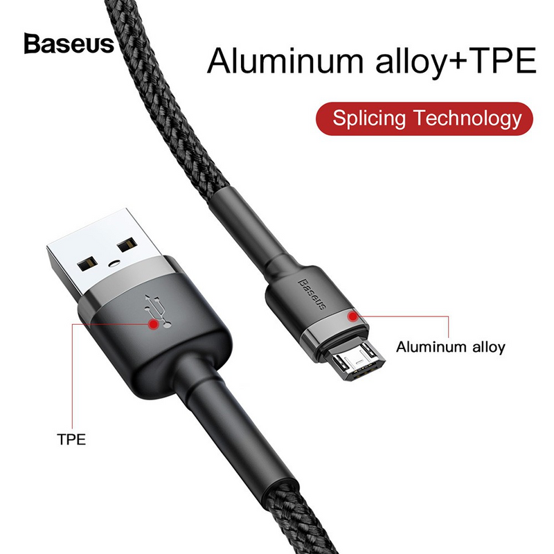 Load image into Gallery viewer, Baseus Cafule Cable USB For Micro 2A 3m
