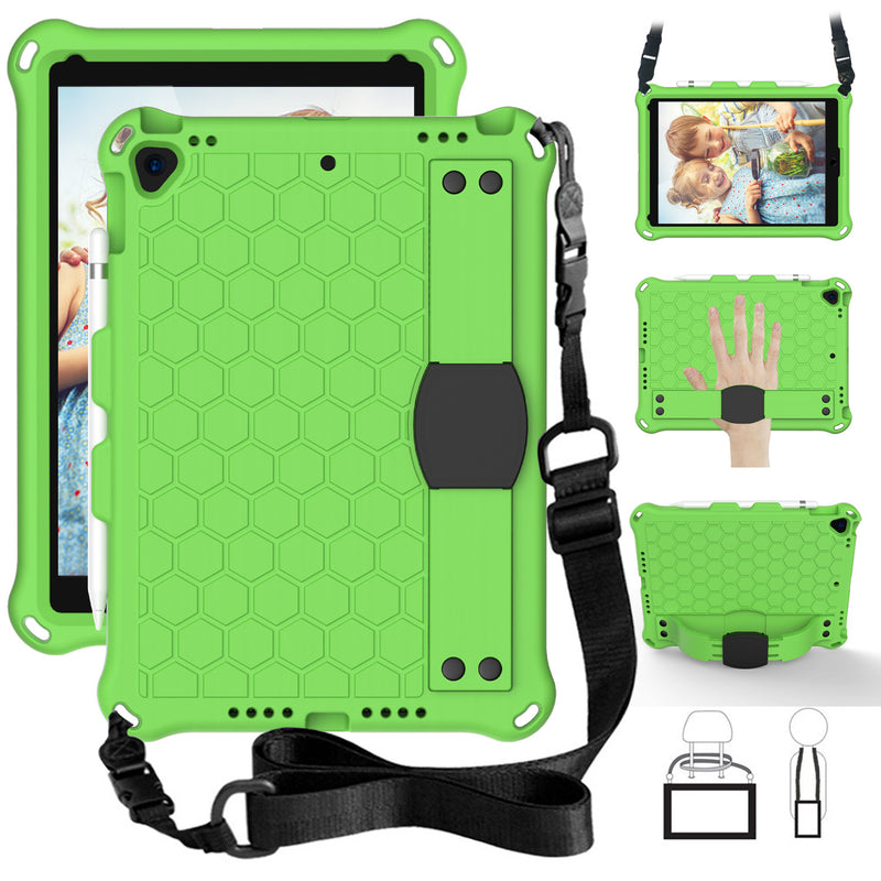 Load image into Gallery viewer, [Built-in Wrist Strap] Apple iPad 7/8/9 10.2&#39;&#39; 7/8/9th Gen (2019/2020/2021) EVA Kid Friendly Heavy Duty Ring Holder Stand Case
