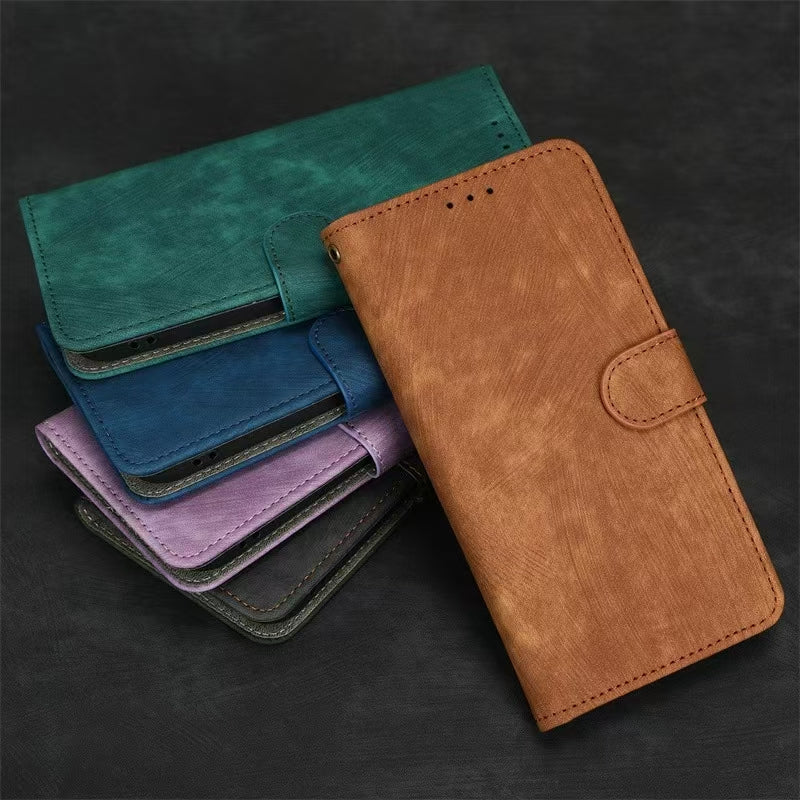 Load image into Gallery viewer, [With Card Slot] ZTE Blade V41 Vita Minimalist Leather Wallet Series Case
