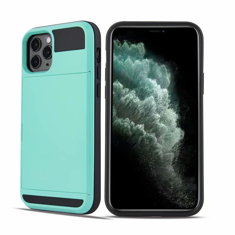 Apple iPhone X/XS/XR/Max Slide Card Holder ShockProof Armor Case - i-Station Mobile Phone & Electronic Device Repair and Accessories