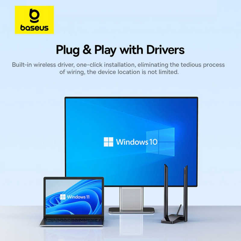 Load image into Gallery viewer, Baseus FastJoy Series WiFi Adapter 1300Mbps - Cluster Black - i-Station Mobile Phone &amp; Electronic Device Repair and Accessories
