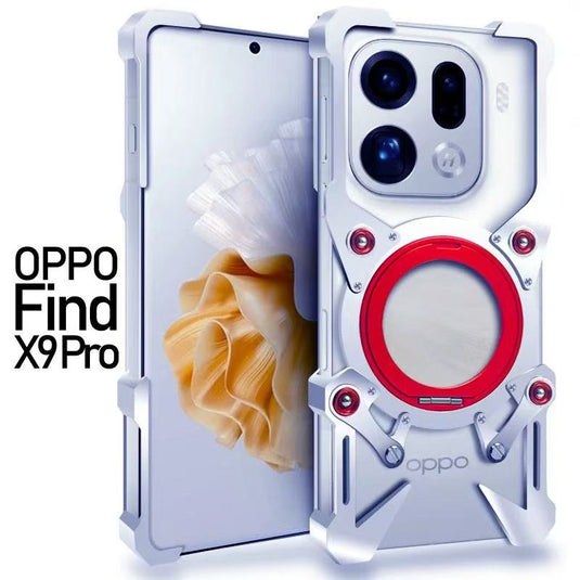 [With 360° Rotating Stand] OPPO Find X9/Pro - Aluminum Alloy Metal Frame Shockproof Case