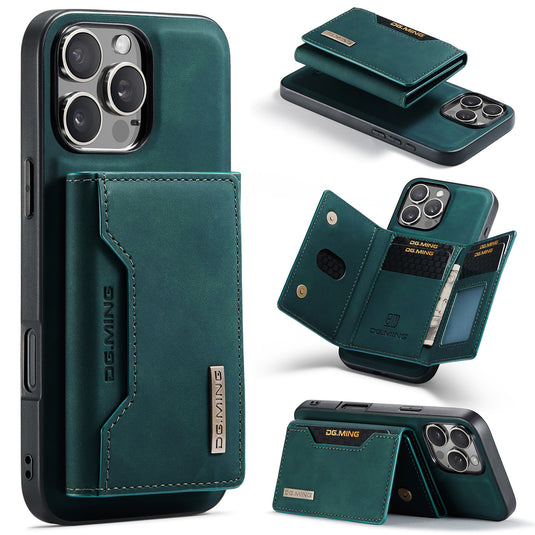 [With Card Slot] Apple iPhone 15/Pro/Pro Max/Plus Leather 2-in-1 Magnetic Wallet Series Case