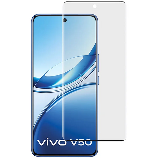 [Side Glue][HD] VIVO V50 - Full Covered Curved 9H Tempered Glass Screen Protective Protector - i-Station Mobile Phone & Electronic Device Repair and Accessories