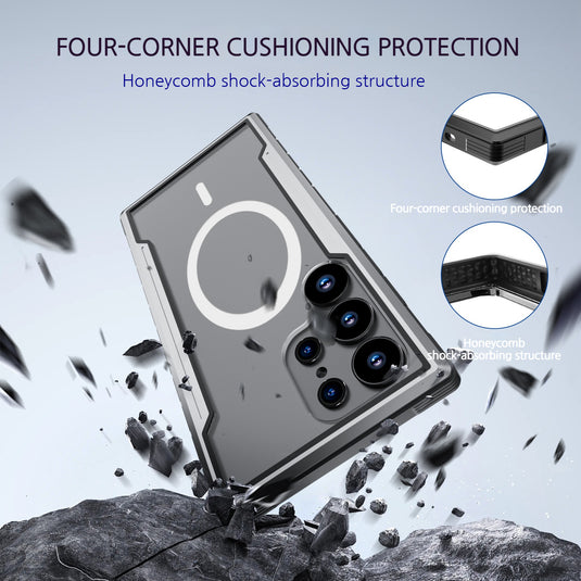 [Magsafe Compatible] Samsung Galaxy S26/Plus/Ultra - Aluminum Alloy Frame Clear Shockproof Case - i-Station Mobile Phone & Electronic Device Repair and Accessories