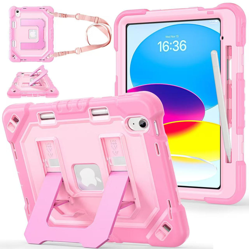 Load image into Gallery viewer, [Built-in Stand][With Shoulder Strap] Apple iPad Air 11-inch M2/M3/M4 (2024/2025/2026) Shock-absorb Heavy Duty Case
