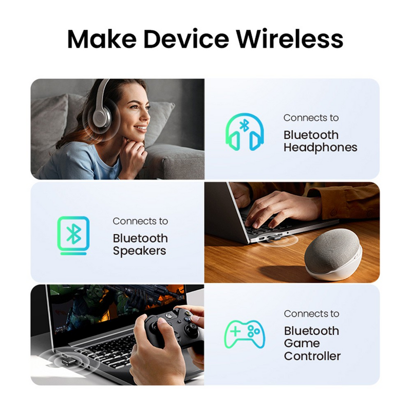 Load image into Gallery viewer, UGREEN CM390 Bluetooth 5.0 USB Adapter - Black
