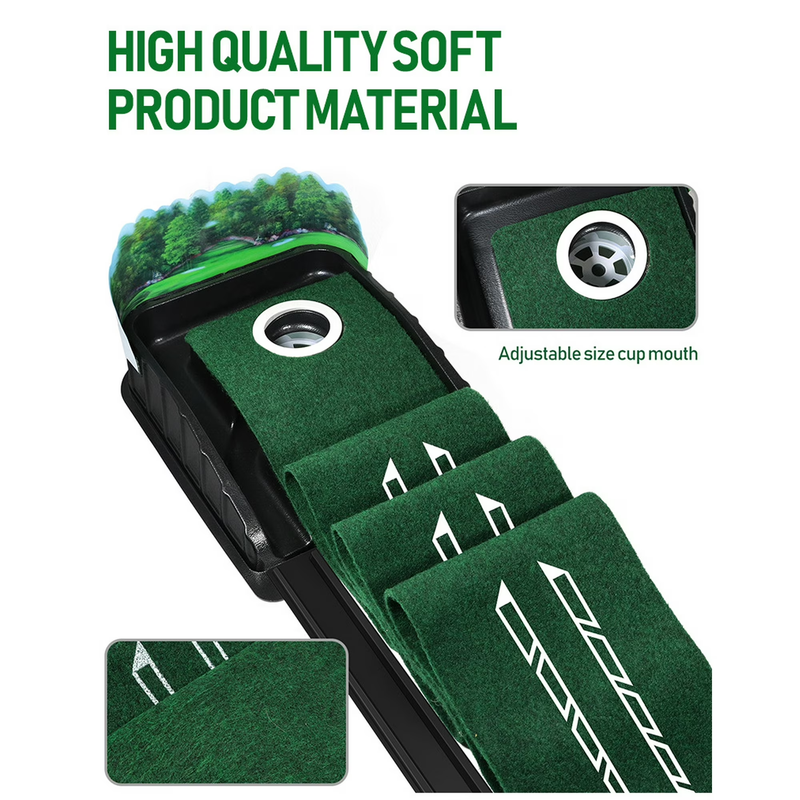 Load image into Gallery viewer, Portable Golf Putting Mat Indoor &amp; Outdoor Practice Trainer with Automatic Ball Return &amp; Obstacles - i-Station Mobile Phone &amp; Electronic Device Repair and Accessories
