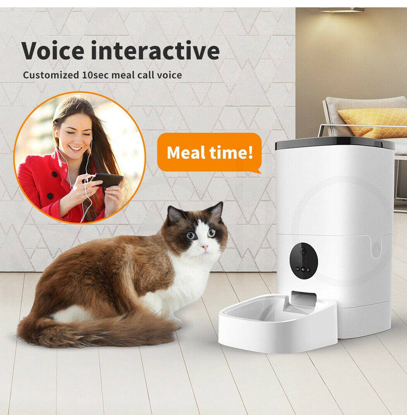 Load image into Gallery viewer, [TUYA Smart Home] 6L Large Pet Cat Dog Smart Automatic Auto Feeder Food Dispenser With HD Camera With APP Control - Polar Tech Australia
