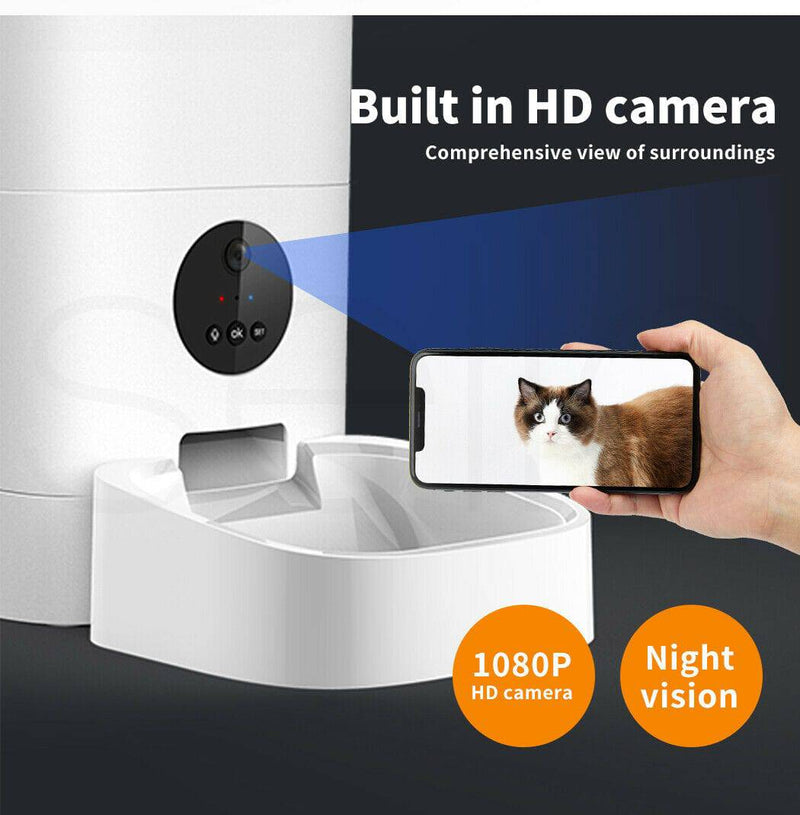 Load image into Gallery viewer, [TUYA Smart Home] 6L Large Pet Cat Dog Smart Automatic Auto Feeder Food Dispenser With HD Camera With APP Control - Polar Tech Australia
