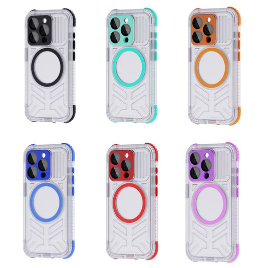 [Magsafe Compatible] [Waterproof] Apple iPhone 15/Plus/Pro/Max - Shellbox IP68 Full Covered Honeycomb Airbag Lifeproof Series Case