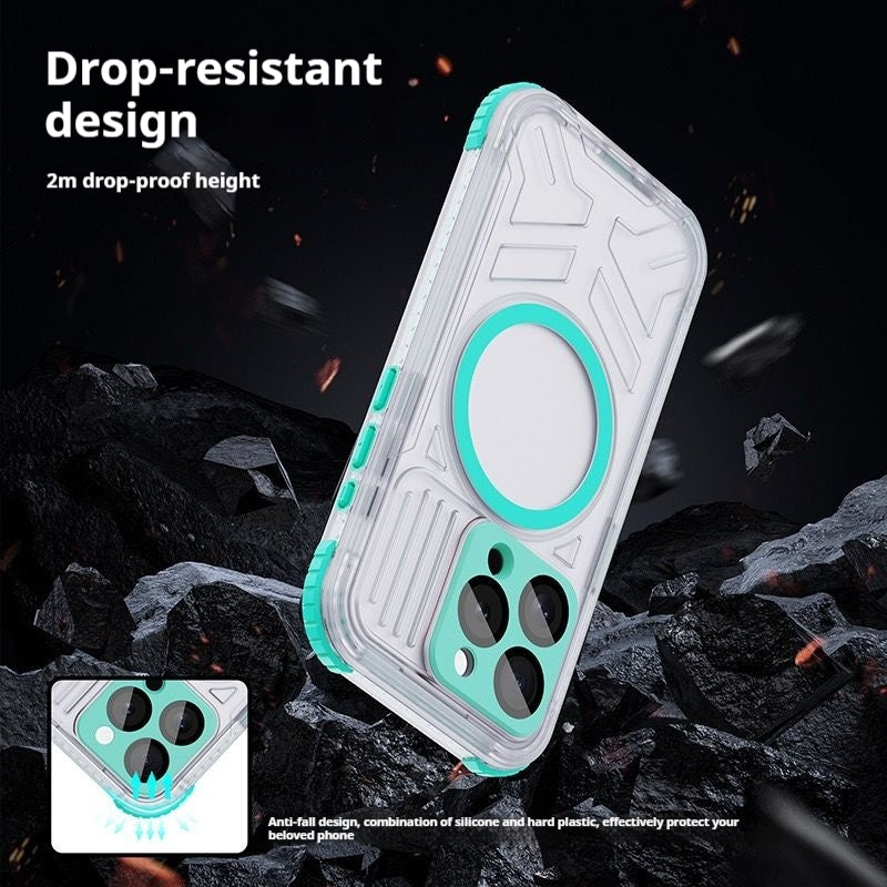 Load image into Gallery viewer, [Magsafe Compatible] [Waterproof] Apple iPhone 15/Plus/Pro/Max - Shellbox IP68 Full Covered Honeycomb Airbag Lifeproof Series Case
