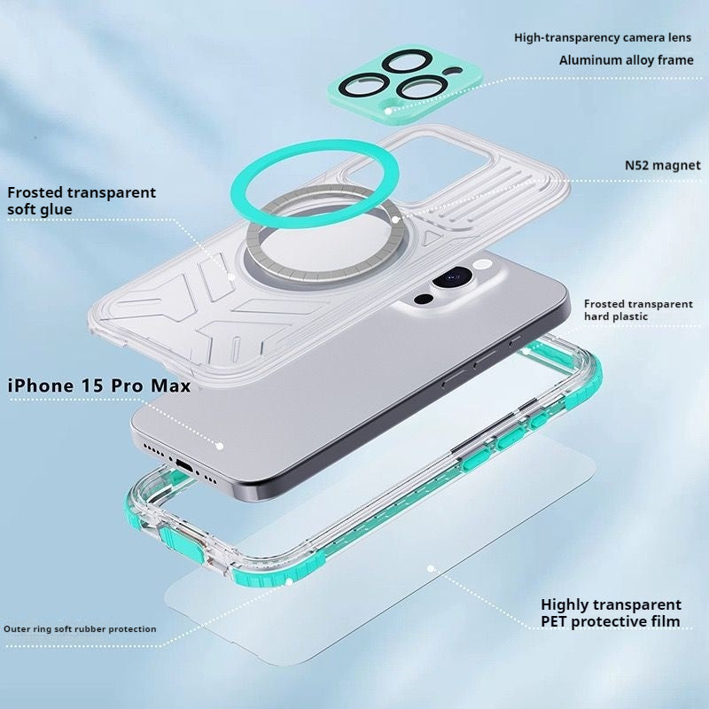 Load image into Gallery viewer, [Magsafe Compatible] [Waterproof] Apple iPhone 15/Plus/Pro/Max - Shellbox IP68 Full Covered Honeycomb Airbag Lifeproof Series Case
