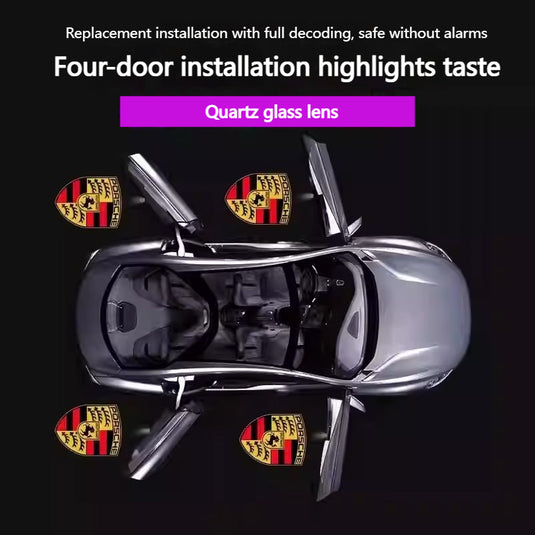 Porsche Custom Dedicated Car Door Welcome Lights & LED Projector for Cayenne, Macan, Panamera, 911, Taycan, Boxster