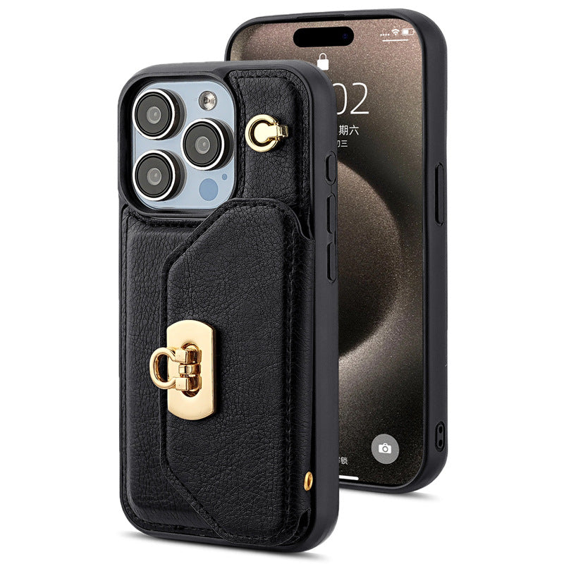 Load image into Gallery viewer, [With Card Slot] Apple iPhone 11 Lock Buckle Leather Shockproof Wallet Series Case
