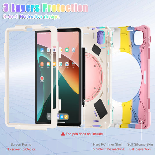 [Built-in Ring Bracket] Xiaomi Mi Pad 5/Pro 11’’ (2021) EVA Kid Friendly Heavy Duty Ring Holder Stand Case