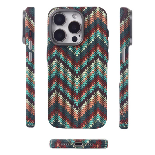 [Magsafe Compatible] Apple iPhone 16/Pro/Pro Bohemian Woven Pattern Shockproof Essentials Series Case