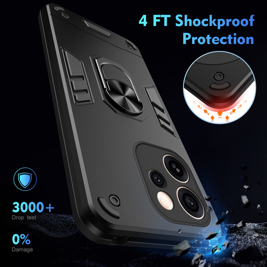 [Built-in Metal Ring Kickstand] OPPO A6 Pro 5G (CPH2781) - Shockproof Heavy Duty Case - i-Station Mobile Phone & Electronic Device Repair and Accessories