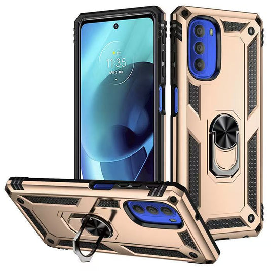 [Built-in Ring Bracket] Motorola Moto G71 5G Anti-slip Protective Hard Heavy Duty Series Case