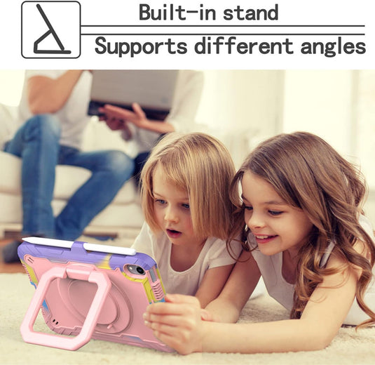 [Built-in Shoulder Strap][With Pen Slot] Apple iPad 7/8/9 10.2'' 7/8/9th Gen (2019/2020/2021) EVA Friendly Heavy Duty Ring Holder Stand Case - i-Station Mobile Phone & Electronic Device Repair and Accessories
