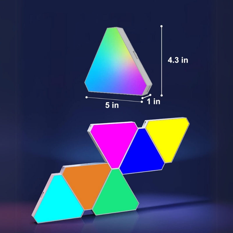 Load image into Gallery viewer, Triangle LED Lights for Gaming Setup, RGBIC Triangle Wall Lights for Bedroom, Smart Home Light Panels Works with Alexa Google Assistant, APP/Voice Controlled, Music Sync Gaming Room 10 Pack
